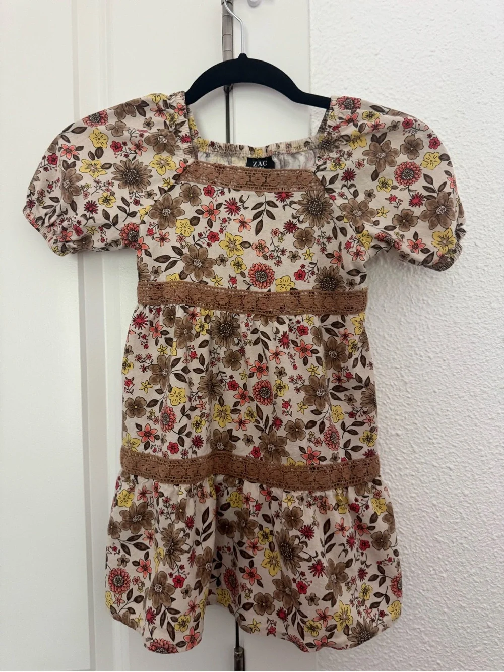 Zac Kids by Zac Posen Girls Floral Cotton Dress Size Small 4-5
